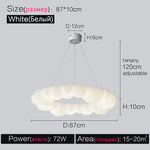 luminaire suspendu moderne blanc sphères diffusion lumineuse chambre salon étude entrée led dimmable
