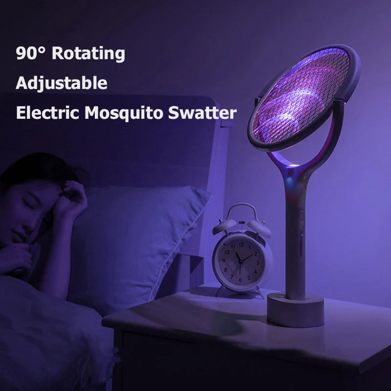 piège moustiques rechargeable led rotatif moderne usb adjustable Blanc Violet
