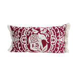 coussin boho carré 45x45cm beige motif géométrique brodé tassel déco siège voiture