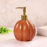 distributeur savon liquide citrouille orange moderne rechargeable pompe dorée