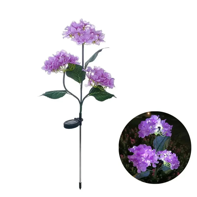 fleurs artificielles rose violet bleu blanc modernes extérieur piquet fixations