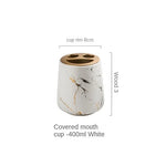 ensemble tasses dents marbre doré moderne vert noir blanc élégantes 400ml