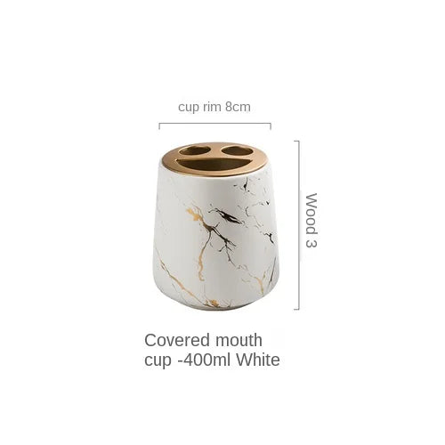 ensemble tasses dents marbre doré moderne vert noir blanc élégantes 400ml