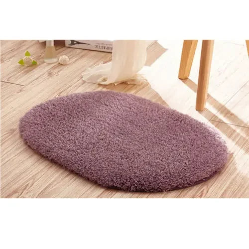tapis bain doux pelucheux rose fuchsia beige vert clair moderne salon chambre