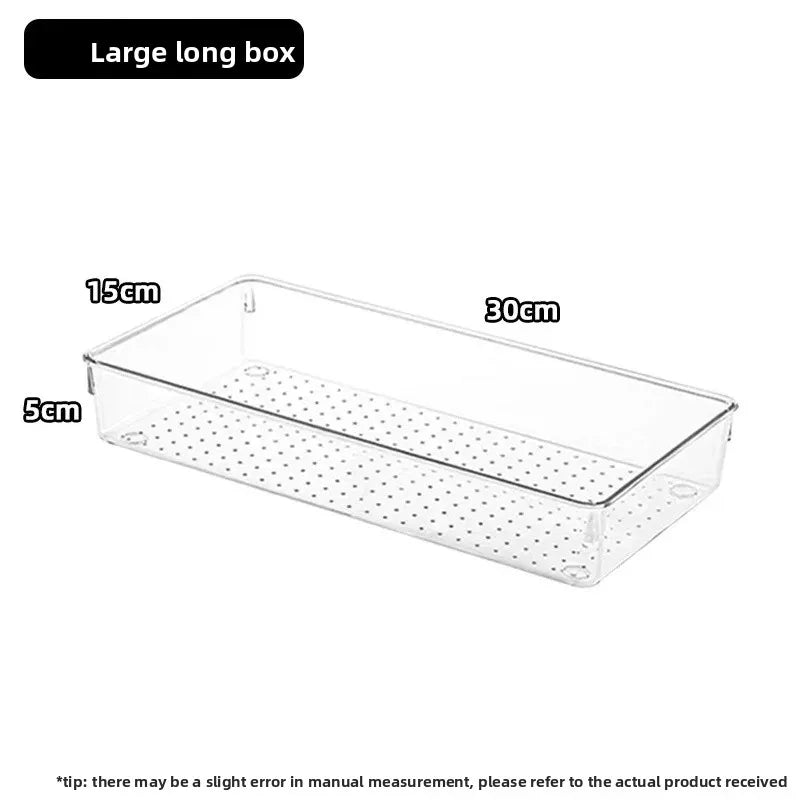trousse rangement transparente compartiments points noirs maquillage organisation moderne plastique