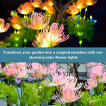 éclairage extérieur solaire fleurs artificielles lumineuses moderne vert rose blanc patio jardin