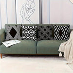 housse coussin polyester motif géométrique noir blanc moderne lit salon voiture