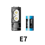 lampe frontale led 1800 lumens noir texturée moderne clip batterie aaa adaptateur