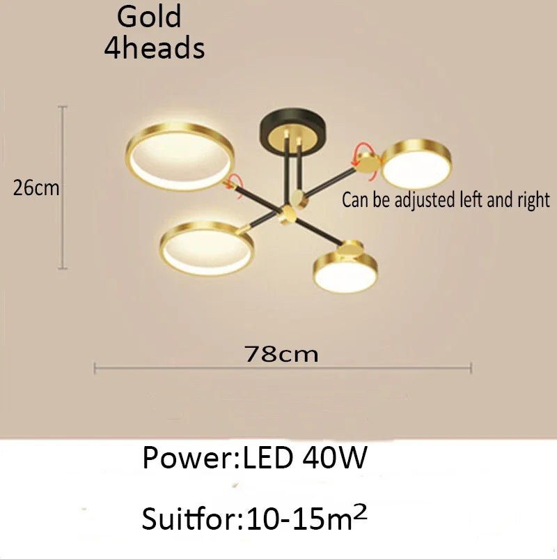 lampe suspendue moderne led noir doré circulaire minimaliste métal certifications flux lumineux télécommande
