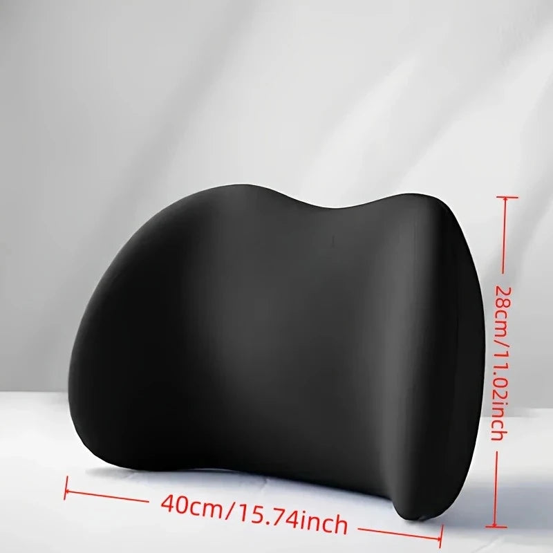 coussin ergonomique dos bleu noir mousse mémoire forme texture douce coton confortable lisse machine