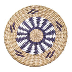 assiette décorative ethnique boho chic motif zigzag couleur naturelle mur cuisine salon maison rustique