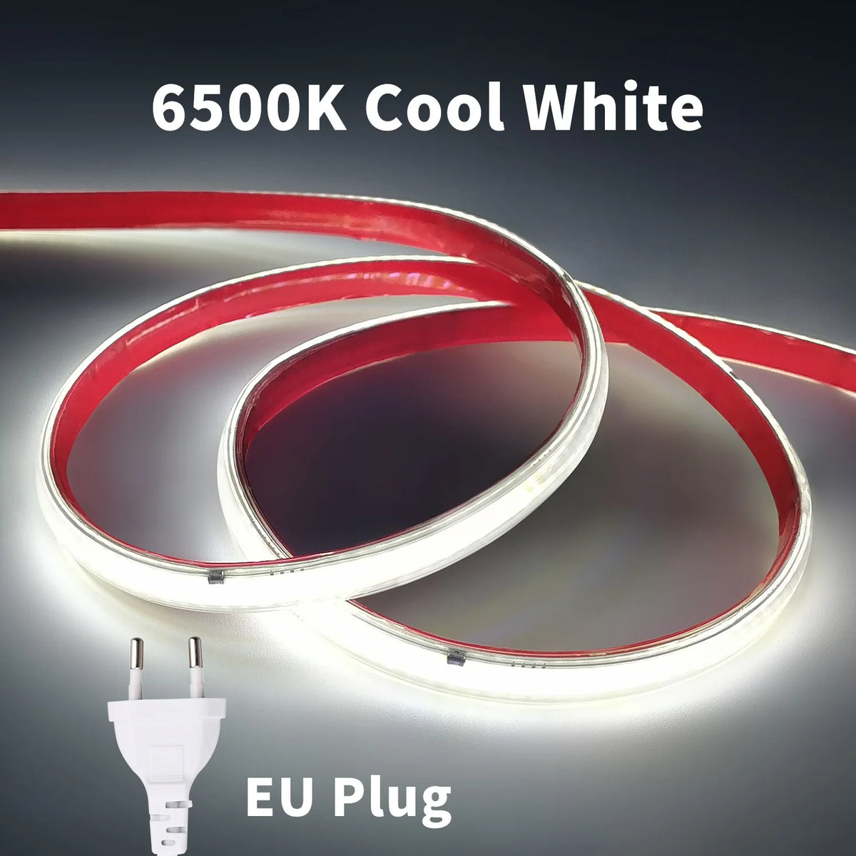 ruban led blanc rouge lisse moderne adhésif clips câble électrique 3000k 4000k 6500k