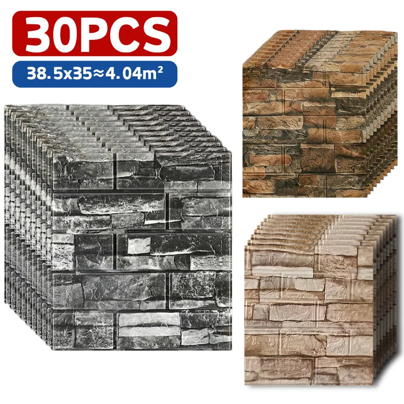 panneaux decoratifs mur blanc brique texture adhésif modernes résistants humidité isolation thermique
