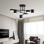 lampe suspendue moderne noire éclairage quotidien ampoules led 90 260v toucher interrupteur 56cm 30cm