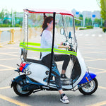 rideau pluie transparent noir rouge vert scooter protection moderne utilitaire tringles cordes
