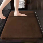 tapis bain gris beige bleu marine velours uni antidérapant moderne facile nettoyer absorption d'eau