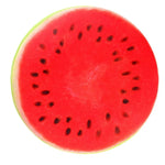 coussin rond fruit motif moderne déhoussable coton polyester vert rouge orange blanc