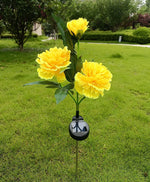lumières solaires fleurs artificielles roses blanches jaunes extérieures autoinstallation ip44 led vacances