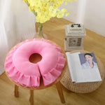 coussin voyage franges doux violet rose gris bleu rouge confortable opaque