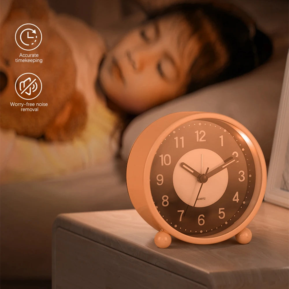 horloge table vintage sans tic tac piles lumineuse noir rose vert glow