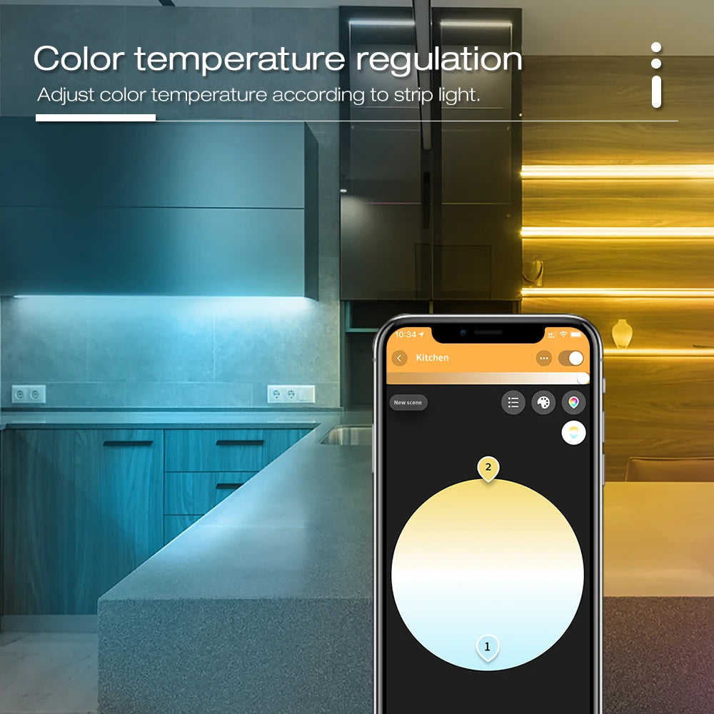 contrôleur led zigbee 30m app voix blanc moderne abs 270w 12v24v