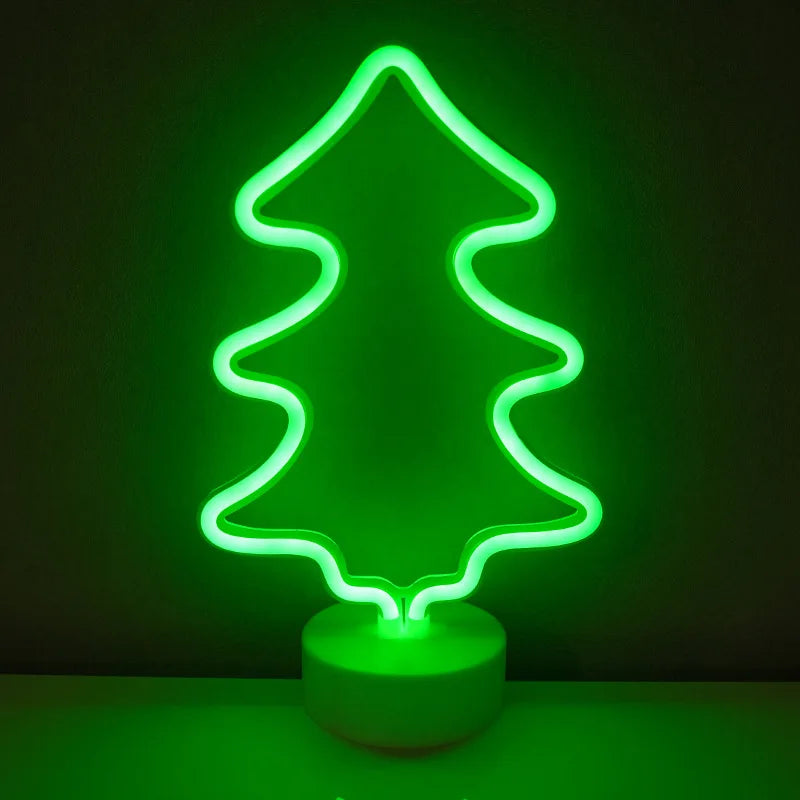lampe néon vert rose jaune cactus flamant ananas moderne décoratif intérieur usb batterie