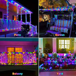 guirlande lumineuse solaire rgb extérieure décoration jardin fêtes ambiances festives led imperméable ip65