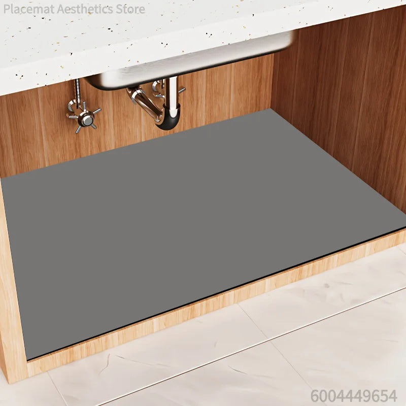 tapis sol caoutchouc gris moderne adhésif protection cuisine salle bain réutilisable antidérapant plat rectangle