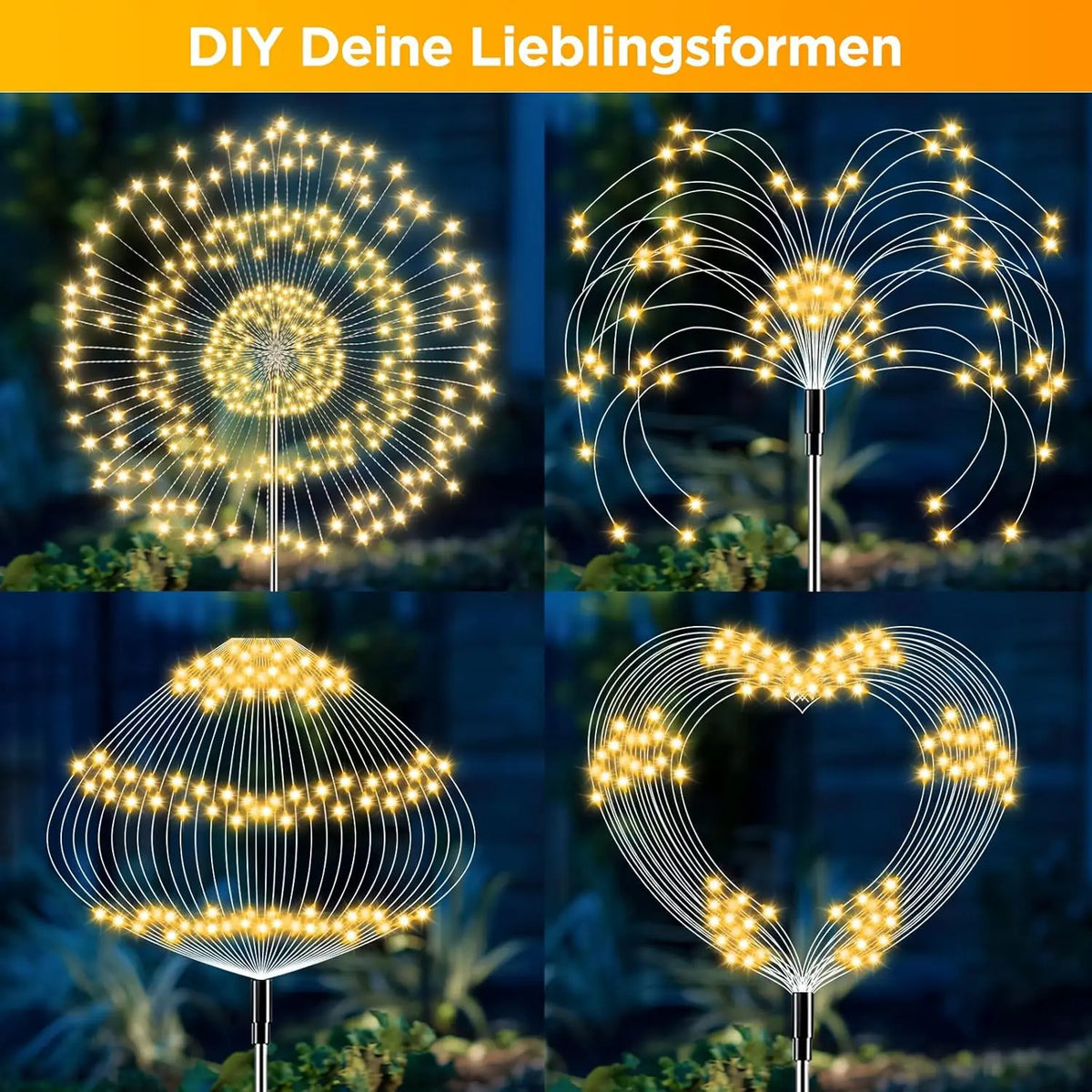 guirlande lumineuse solaire moderne 60 led blanc doré extérieure patio jardin