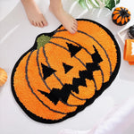 tapis halloween citrouille fantôme crâne toile d'araignée orange noir blanc maison fantaisie extérieur prière