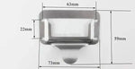 support fixation moderne argenté plat lisse opacité rectangle métal