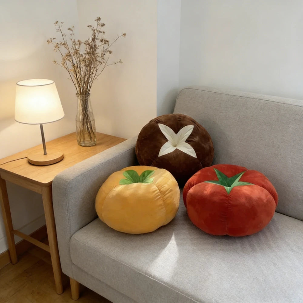coussin mousse mémoire forme tomate citron moderne rouge jaune marronPATCH TRAVAIL lavable siège chambre
