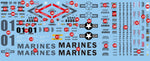 stickers personnalisables robot transformable hélicoptère militaire détaillé gris métallisé armes emblèmes tactical papier