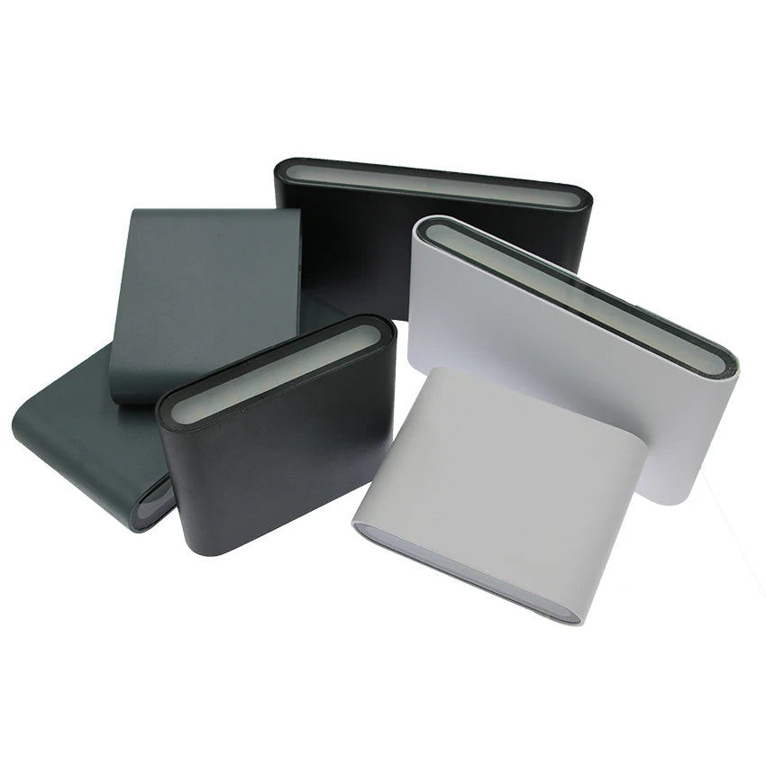 applique murale led moderne minimaliste blanc gris foncé 90x115x28 90x175x28 watts