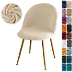 housse chaise velours gris beige vert moderne anti poussière extérieure accueil