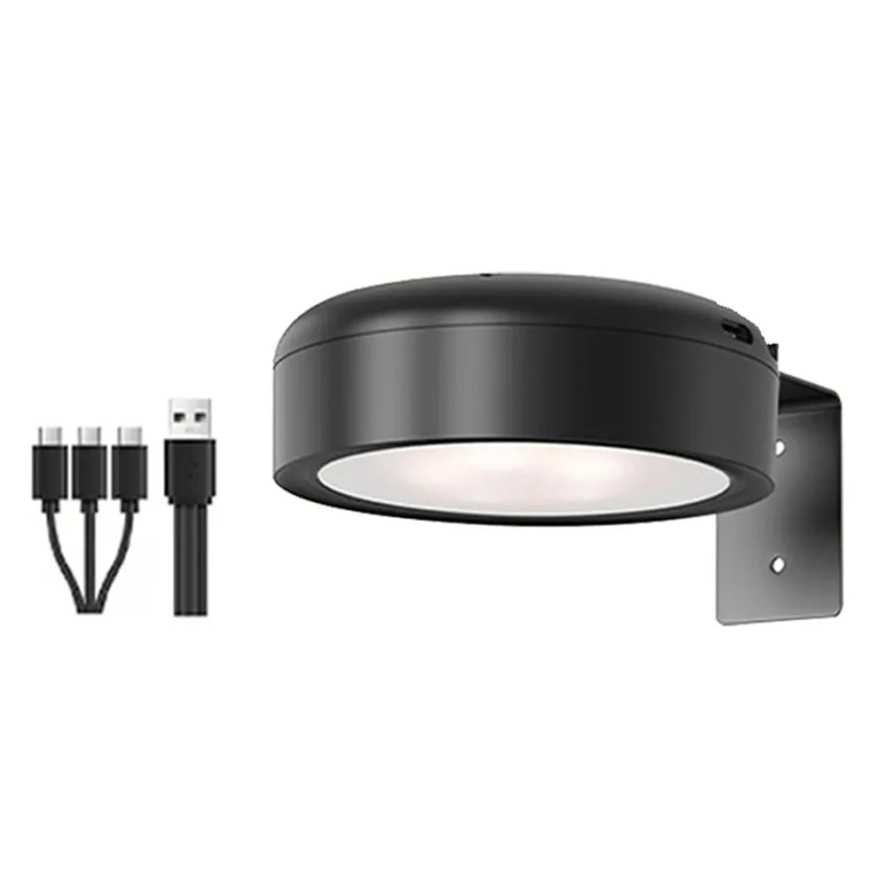 lampe murale led noire rechargeable sans fil adhésive télécommande câble usb moderne intangible économique