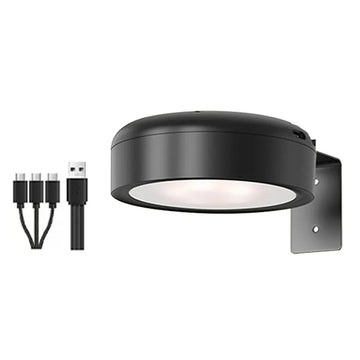 lampe murale led noire rechargeable sans fil adhésive télécommande câble usb moderne intangible économique