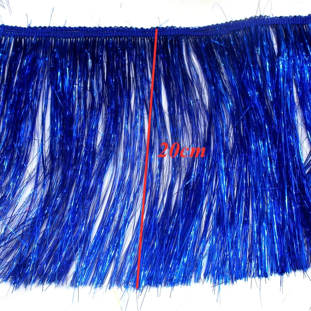 ruban frisé franges brillantes or multicolore décoratif textile maison 20cm longueurversible utilisation