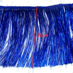 ruban frisé franges brillantes or multicolore décoratif textile maison 20cm longueurversible utilisation