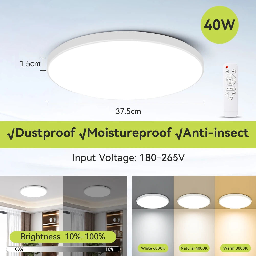 lampe led inteligente blanc moderne télécommande flux 249 2000w certifiée rohs ccc