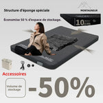 matelas gonflable double coussins gonflables pompe électrique noir vert beige cellules hexagonales camping randonnée