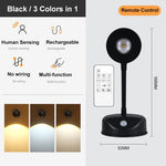 lampe murale rechargeable batterie led noir modernes cuisine salle manger télécommande