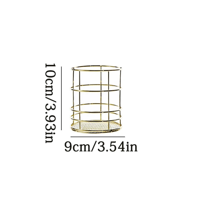 paniers rangement métal or rose gold maille fine moderne minimaliste respectueux environnement multifonctionnels