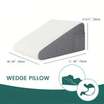 coussin wedge mousse mémoire forme triangle blanc gris antistatique anti ronflement contemporain minimaliste literie
