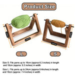 support rangement laine bois rustique multicolore tricot artisanal fixations métalliques aiguilles pelotes étiquettes cadeaux