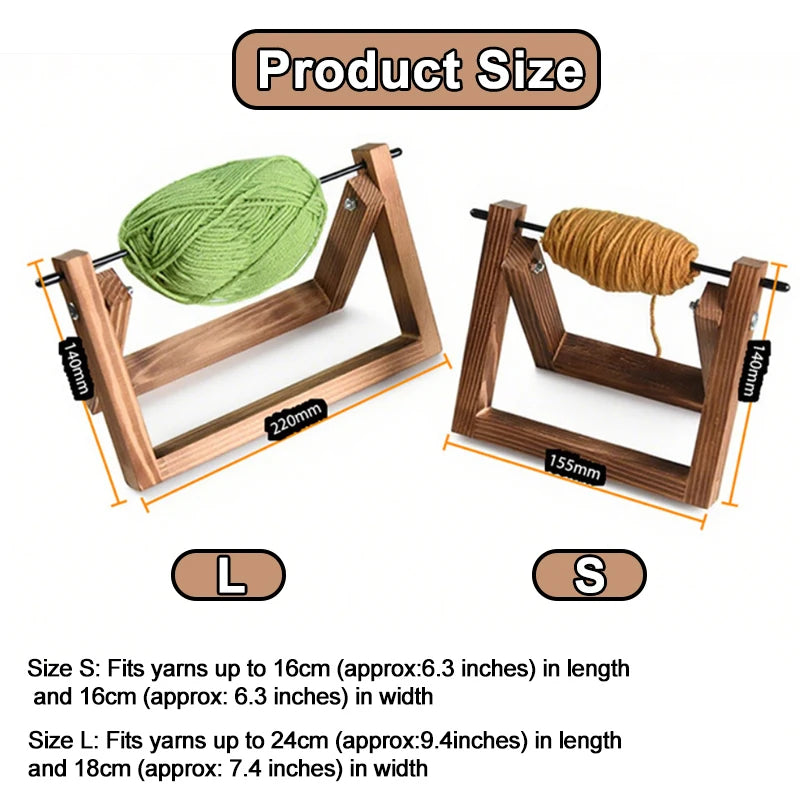 support rangement laine bois rustique multicolore tricot artisanal fixations métalliques aiguilles pelotes étiquettes cadeaux
