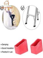 protection pied table chaise rouge antidérapante texturée rainures verticales opalescente deux pièces
