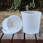 pot plante blanc moderne couvercle perforations grille tailles rond lisse opacité