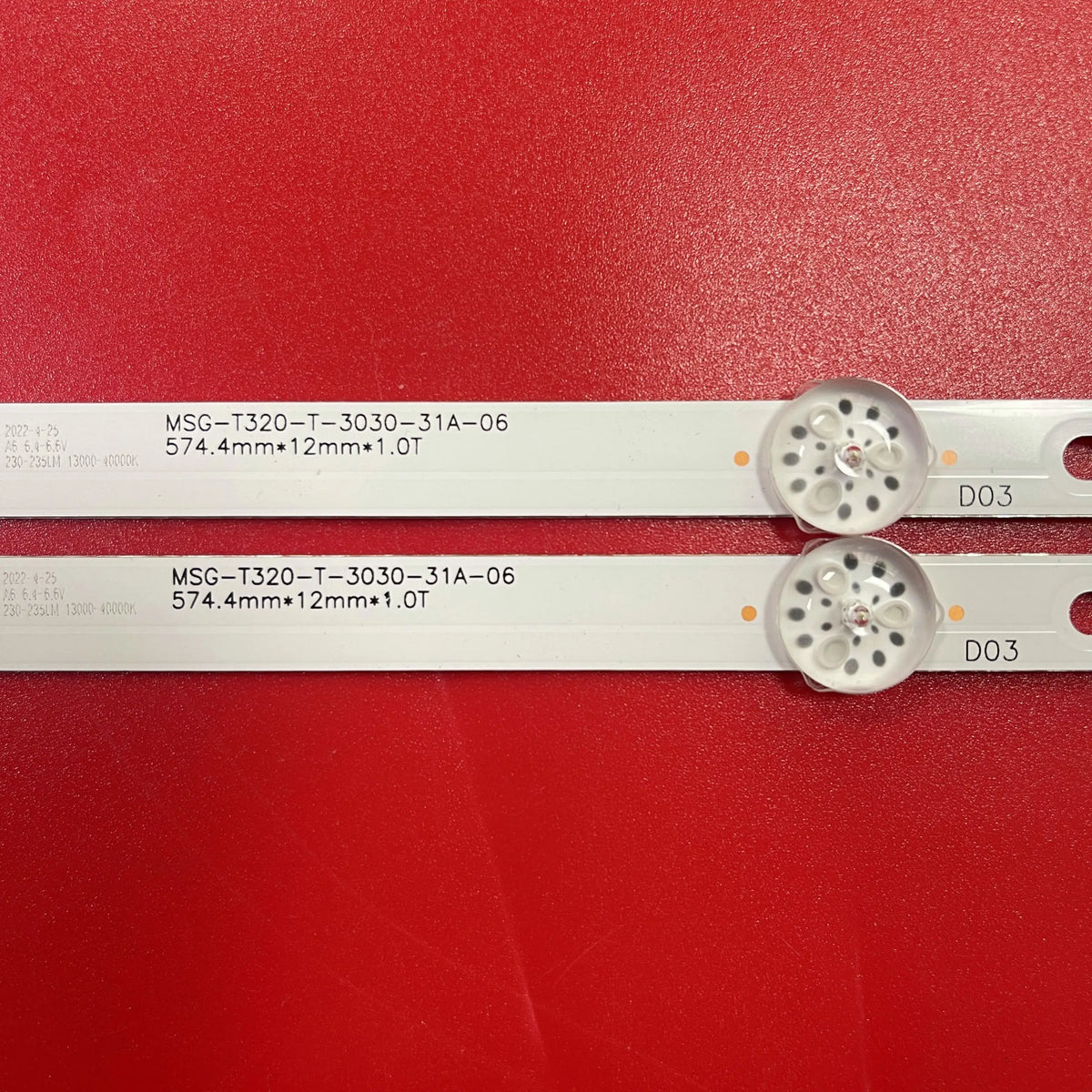 barre lumineuse led blanc moderne connecteurs 574.4mm 12mm