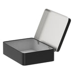 boîte rangement métal argenté moderne boîte cosmétique storage box respectueux environnement 95x70x25mm